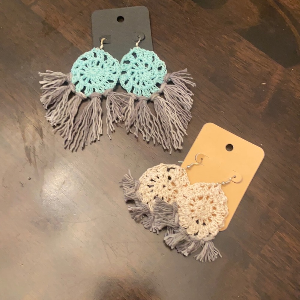Crochet boho earrings